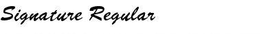 Signature Regular Font Signature Regular Font