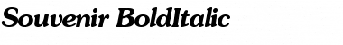 Souvenir-BoldItalic Font