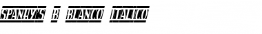 Download spanky's b blanco italico Font