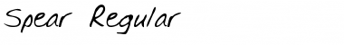 Spear Regular Font