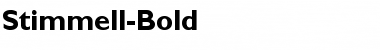 Stimmell-Bold Regular Font