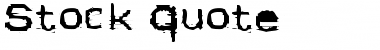Stock Quote Font