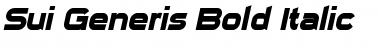 Sui Generis Bold Italic Font Sui Generis Bold Italic Font