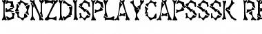 BonzDisplayCapsSSK Regular Font BonzDisplayCapsSSK Regular Font