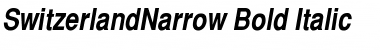 SwitzerlandNarrow Bold Italic Font