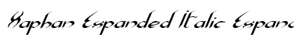Xaphan Expanded Italic Expanded Italic