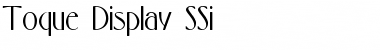 Toque Display SSi Font