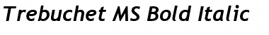 Trebuchet MS Bold Italic Font