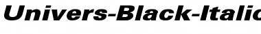 Univers-Black-Italic Wd Regular Font