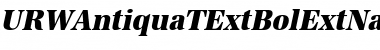 URWAntiquaTExtBolExtNar Oblique Font