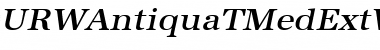 URWAntiquaTMedExtWid Oblique Font