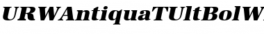 URWAntiquaTUltBolWid Oblique Font