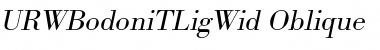 URWBodoniTLigWid Oblique Font