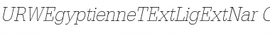 URWEgyptienneTExtLigExtNar Oblique Font