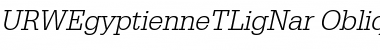 URWEgyptienneTLigNar Oblique Font