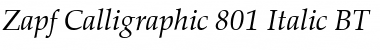 ZapfCalligr BT Italic Font