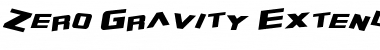 Zero Gravity Extended Italic Font