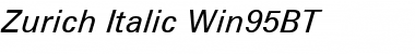 Zurich Win95BT Italic Font