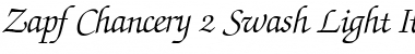 Zapf Chancery Swash BQ Italic Font