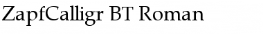 ZapfCalligr BT Roman Font