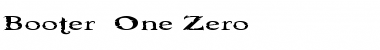 Booter - One Zero Regular Font