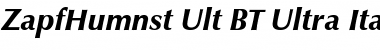 ZapfHumnst Ult BT Ultra Italic Font