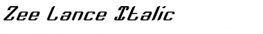 Zee Lance Italic Italic Font