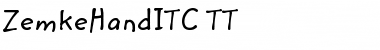 ZemkeHandITC TT Regular Font
