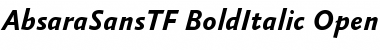 AbsaraSansTF-BoldItalic Regular Font