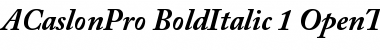 Adobe Caslon Pro Bold Italic Font