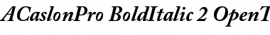 Adobe Caslon Pro Bold Italic Font