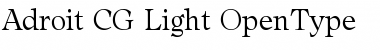 Adroit CG Light Font