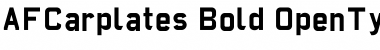 AFCarplates Bold Font