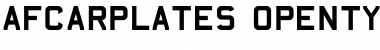AFCarplates Regular Font AFCarplates Regular Font