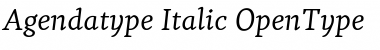 Agendatype Italic Font