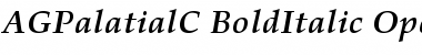 AGPalatialC Bold Italic Font