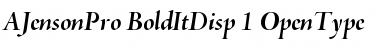 Adobe Jenson Pro Bold Italic Display Font