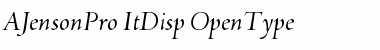 Adobe Jenson Pro Italic Display Font