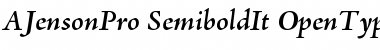 Adobe Jenson Pro Semibold Italic Font