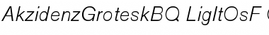 Akzidenz-Grotesk BQ Light Italic with OldStyle Figures Font Akzidenz-Grotesk BQ Light Italic with OldStyle Figures Font