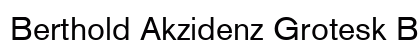 Berthold Akzidenz Grotesk BE Regular Preview