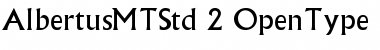 Albertus MT Std Regular Font Albertus MT Std Regular Font
