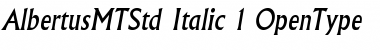 Albertus MT Std Italic Font