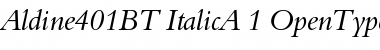 Aldine 401 Italic Font Aldine 401 Italic Font