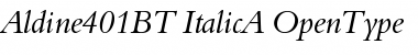 Aldine 401 Italic Font Aldine 401 Italic Font