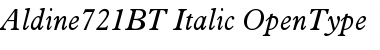 Aldine 721 Italic Font