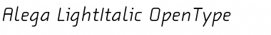 Alega-LightItalic Regular Font