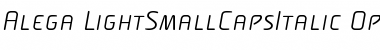 Alega-LightSmallCapsItalic Regular Font