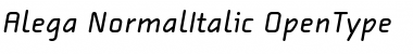 Alega-NormalItalic Regular Font