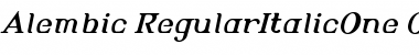 Alembic RegularItalicOne Font